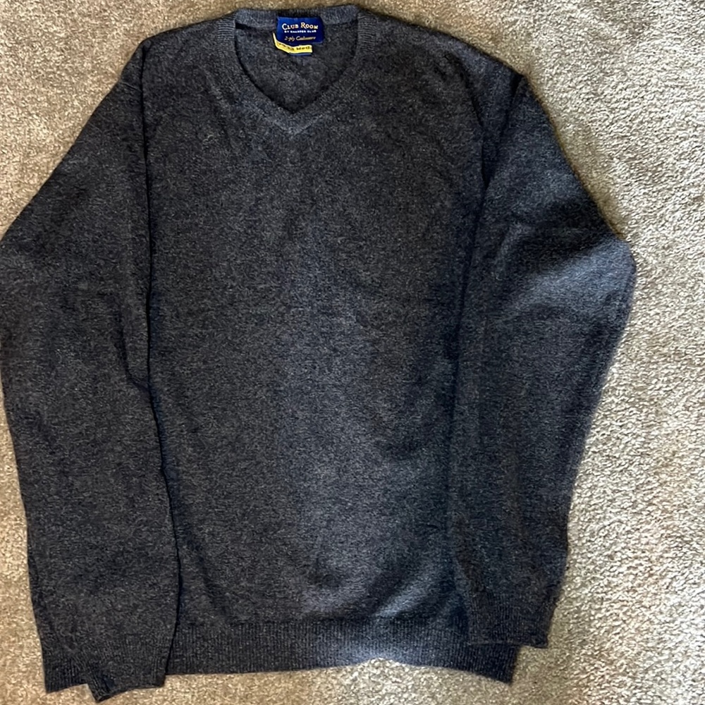 Grey V-Neck Sweater
